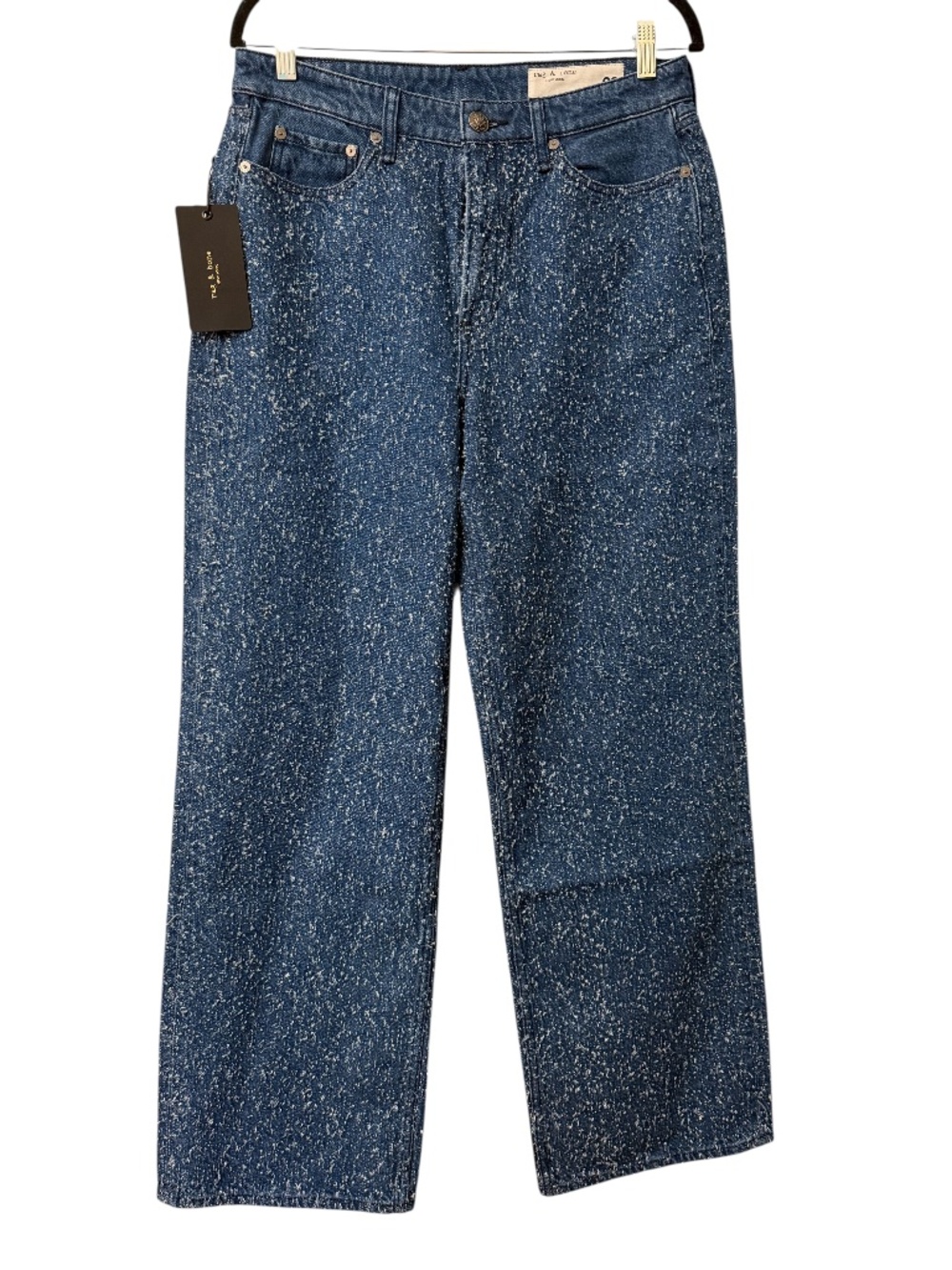 NWT Rag & Bone Logan Tweed Wide Leg Jeans Size 28